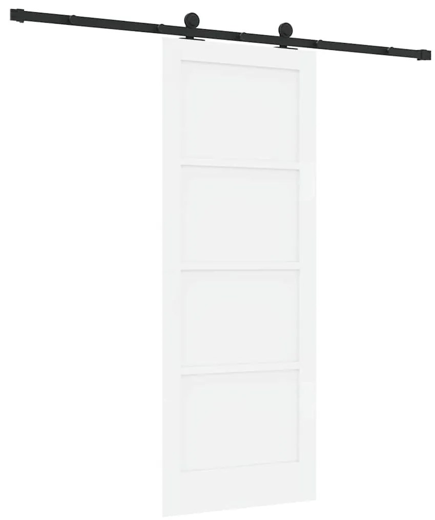 vidaXL Συρόμενη Πόρτα ORKDAL Λευκό και μαύρο 78 x 202 εκ.