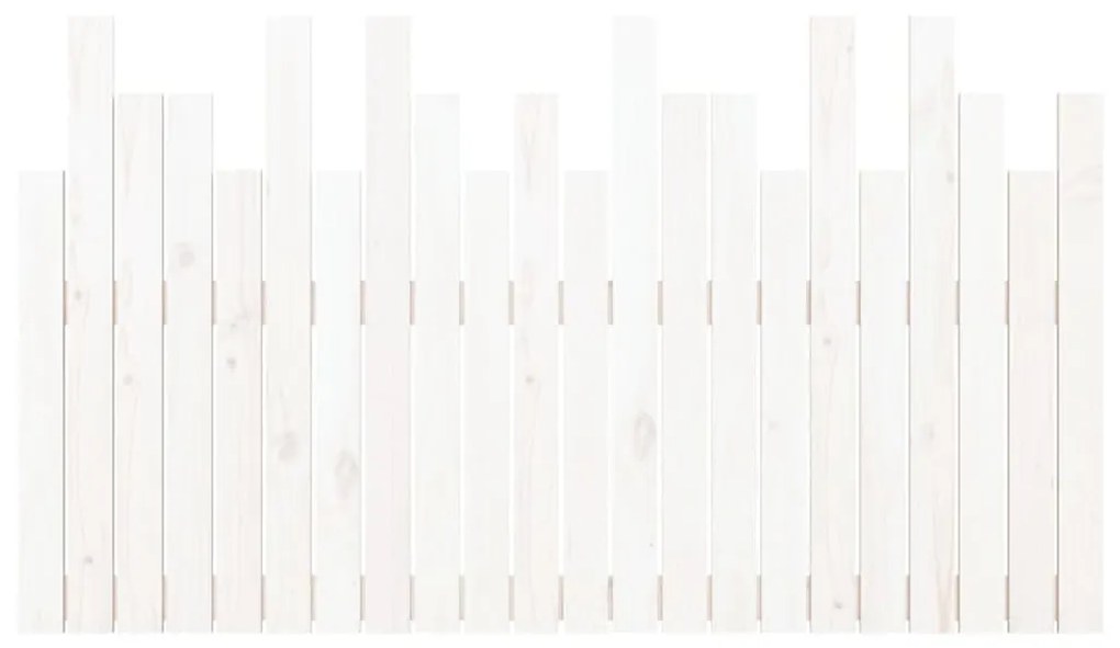 vidaXL Κεφαλάρι Τοίχου Λευκό 140 x 3 x 80 εκ. από Μασίφ Ξύλο Πεύκου