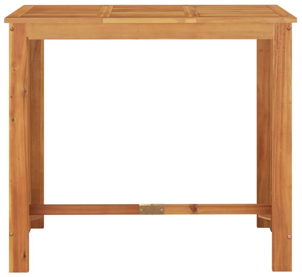 vidaXL Σετ Μπαρ Κήπου 7 Τεμ. Μαύρο Μασίφ Ξύλο Ακακίας και Συνθ. Ρατάν