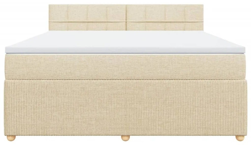 ΚΡΕΒΑΤΙ BOXSPRING ΜΕ ΣΤΡΩΜΑ ΚΡΕΜ 180X200 ΕΚ. ΥΦΑΣΜΑΤΙΝΟ 3289840