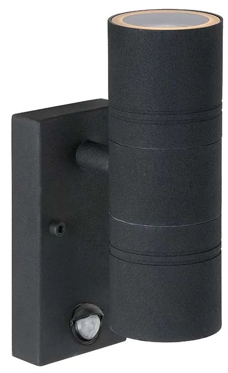 Φωτιστικό Επίτοιχο Lucide 14866-10-30 ARNE-LED IR Μαύρο Ματ (Black Mat) 2700 K