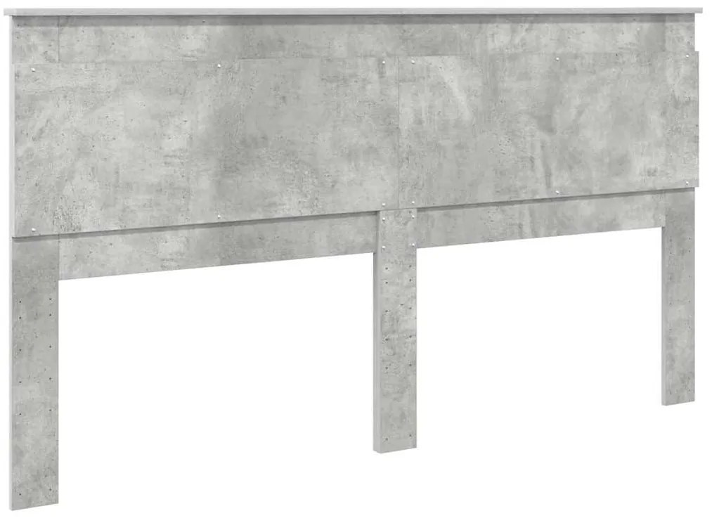 vidaXL Κεφαλάρι με κεφαλάρι Σκυρόδεμα Γκρι 200 cm Επεξεργασμένο ξύλο