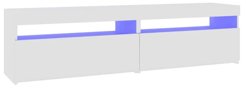vidaXL Έπιπλο Τηλεόρασης με LED 2 τεμ. Γυαλιστερό Λευκό 75x35x40 εκ.