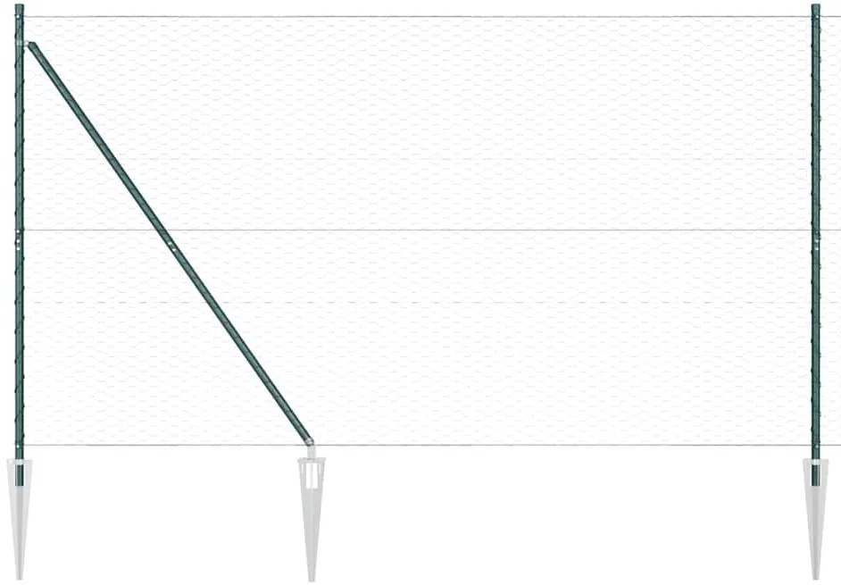 vidaXL Ένας Πράσινος Φράχτης 1.5x100 μ Χάλυβας