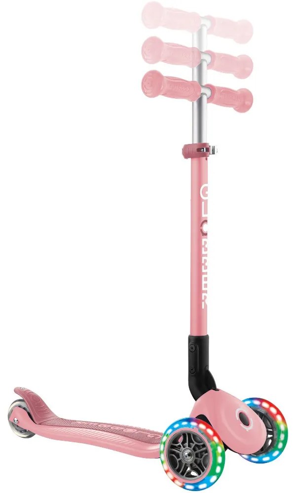 Globber Scooter Primo Foldable Lights Pastel Pink