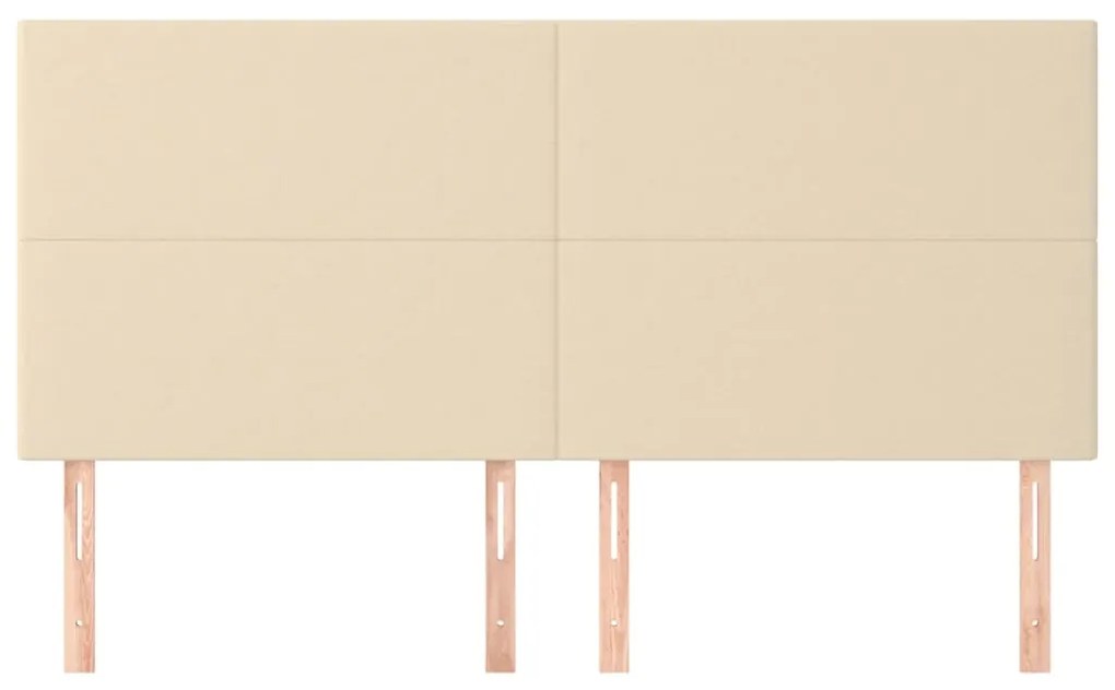 vidaXL Κεφαλάρι Κρεμ 160x5x118/128 εκ. Ύφασμα