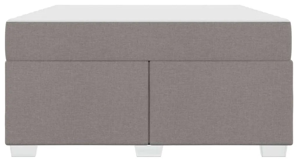 vidaXL Σκελετός Κρεβατιού με στρώμα Taupe 160 x 200 cm ύφασμα