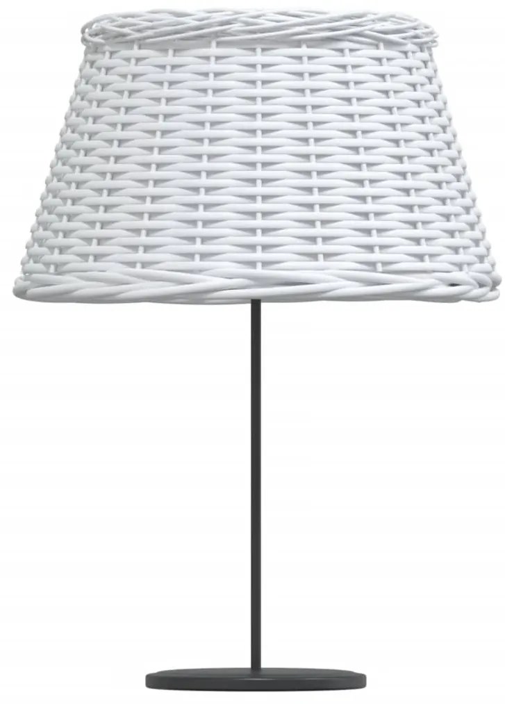 vidaXL Καπέλο Φωτιστικού Λευκό Ø50x30 εκ. από Wicker