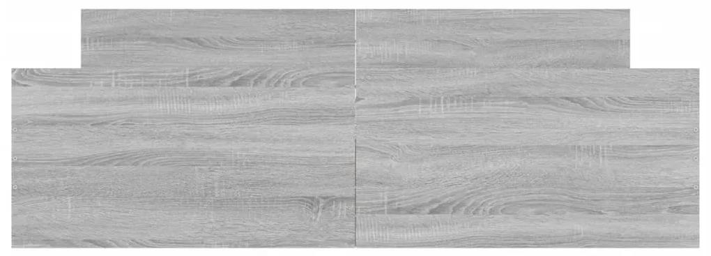 vidaXL Πλαίσιο Κρεβατιού με Κεφαλάρι/Υποπόδιο Γκρι Sonoma 160x200 εκ.