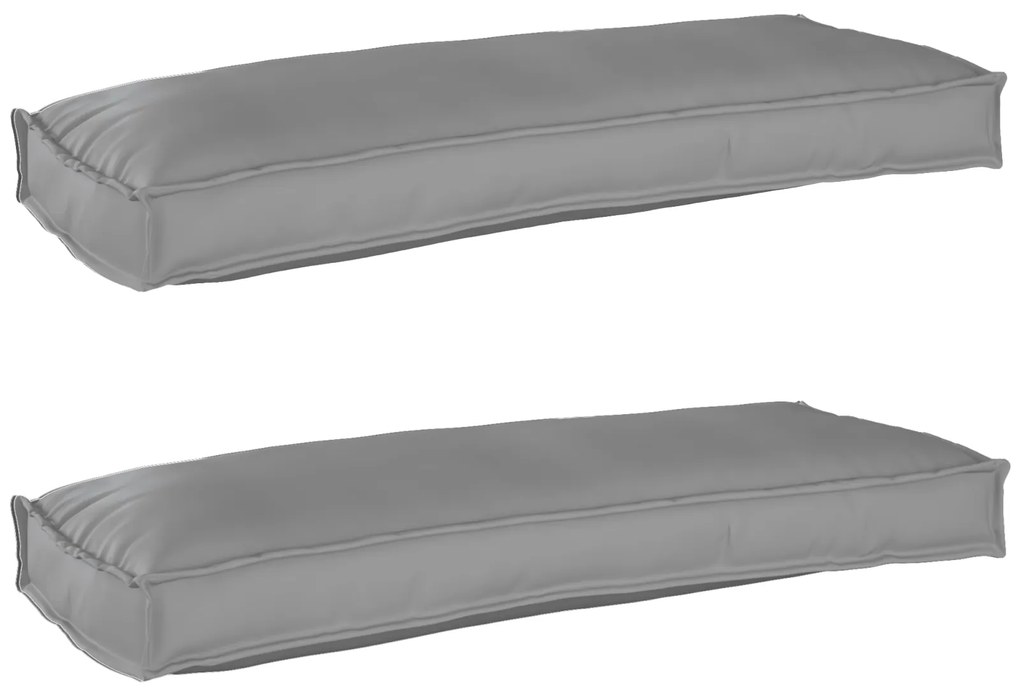 vidaXL Σετ Μαξιλαριών Πάγου 2 pcs Γκρι 100 x 40 x 8 εκ Ύφασμα Oxford