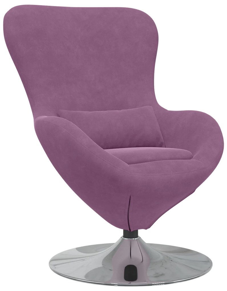 vidaXL Πολυθρόνα Αυγού Purple Velvet