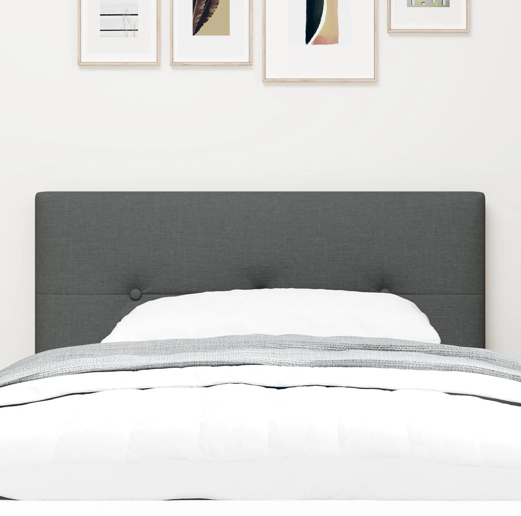 vidaXL LED Κεφαλάρι Τετράγωνο Σκούρο Γκρι 80 cm Υφασμάτινο