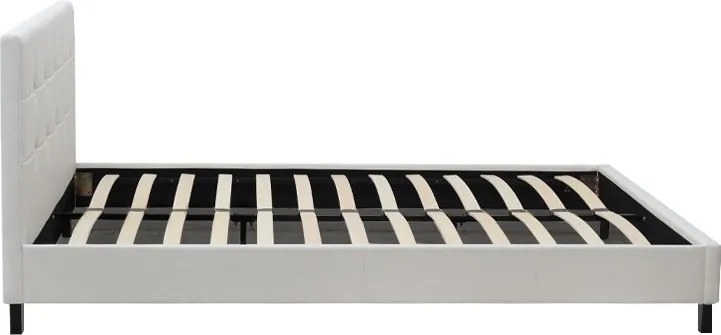 Κρεβάτι Sissy Megapap από τεχνόδερμα χρώμα λευκό 160x200εκ.