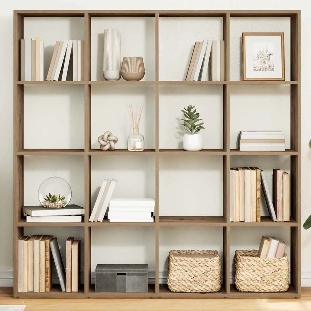 vidaXL Βιβλιοθήκη Αρτισιανή Δρυς 137,5x29x137,5 εκ. Επεξεργασμένο Ξύλο