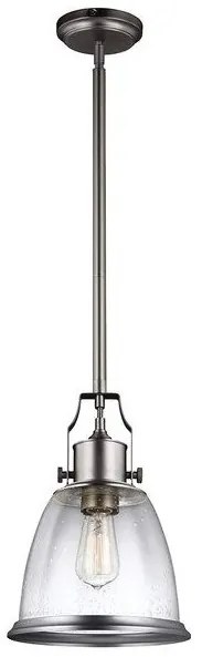 Κρεμαστό Φωτιστικό Οροφής 1xE27  Νίκελ  Hobson Elstead Lighting-FE-HOBSON-P-M-SN-Ορείχαλκος FE-HOBSON-P-M-SN