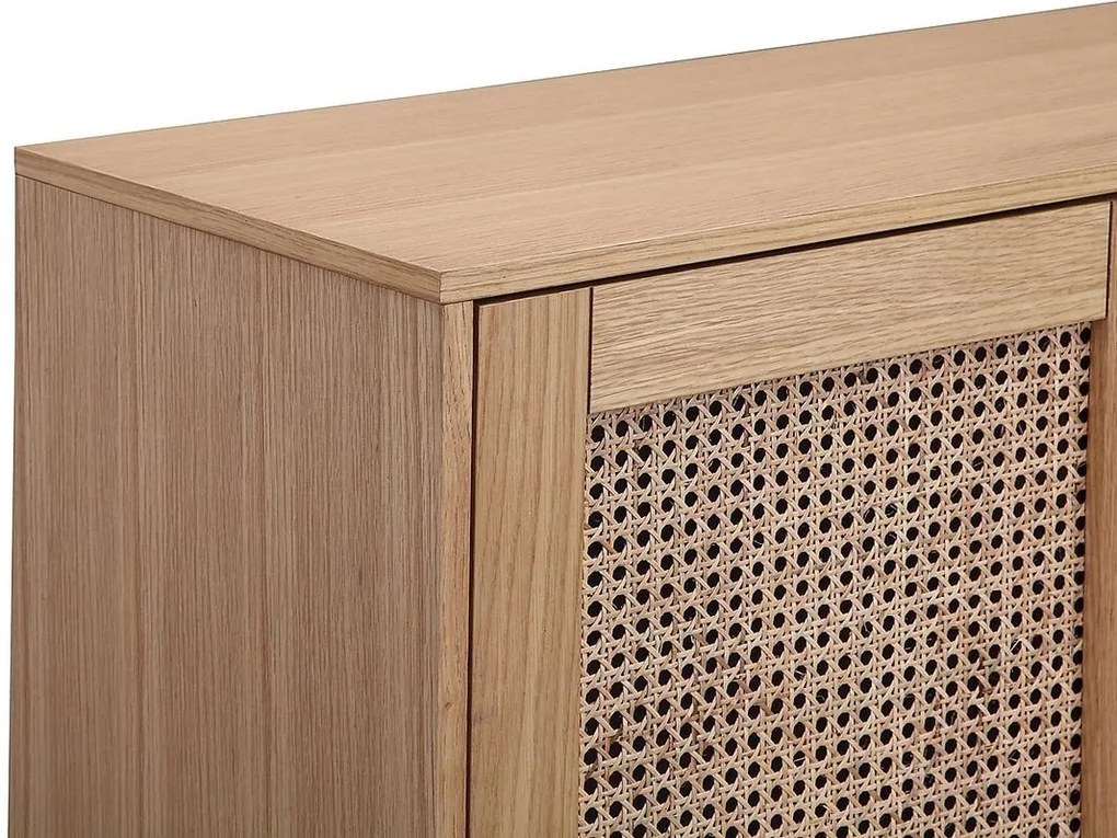 Ντουλάπι Riverton 733, Καφέ, 121x80cm, Ο αριθμός των θυρών: 240cm, Βιβλιοθήκες, Ραττάν, Ινοσανίδες μέσης πυκνότητας | Epipla1.gr