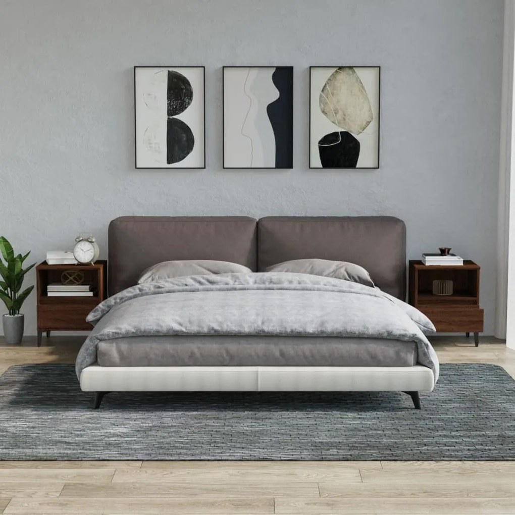 vidaXL Κομοδίνα 2 τεμ. Καφέ Δρυς 40 x 35 x 50 εκ.