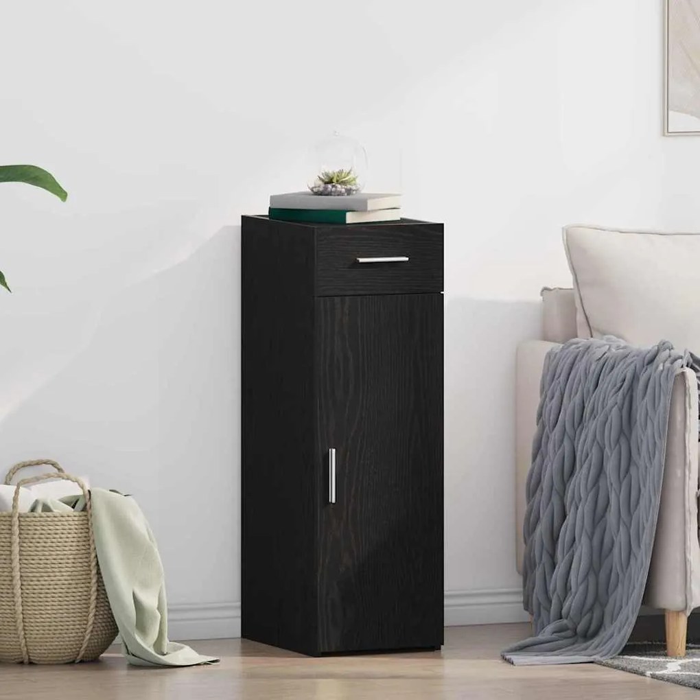 Πλαϊνό γραφείο με συρτάρι Μαύρη Οξυά 30 x 42,5 x 93 εκ.