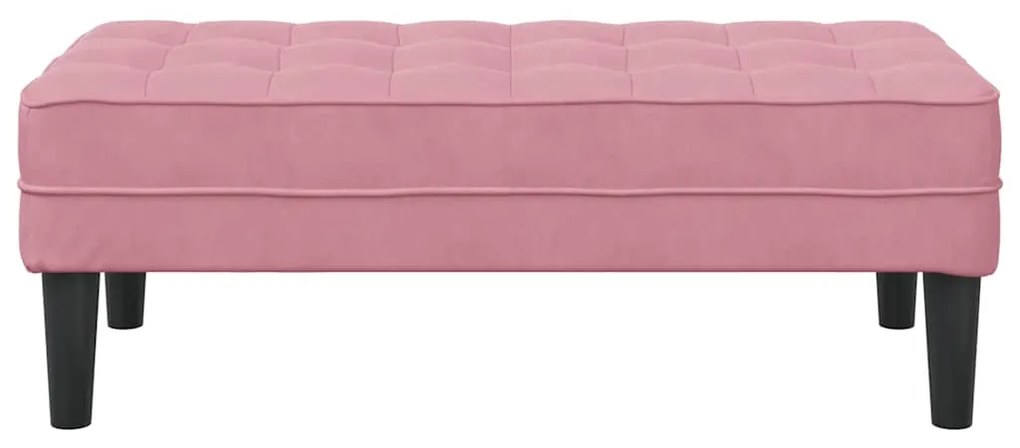 vidaXL παγκάκι Ροζ 113 x 57 x 39 εκ. Βελούδο