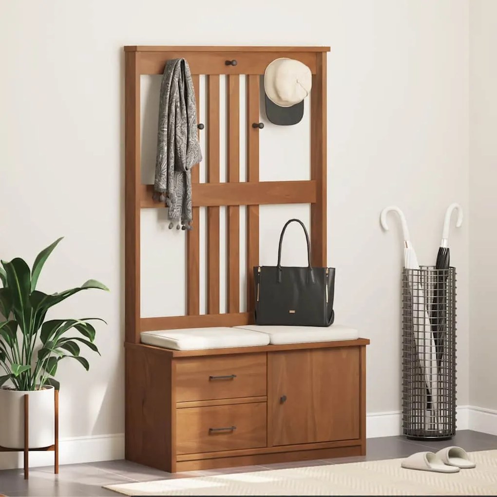 vidaXL Δέντρο χωλ "SANDNES" 87x40x159,5 εκ. Πεύκο μασίφ ξύλο