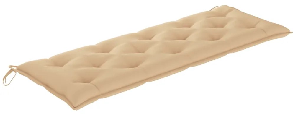 vidaXL Παγκάκι Κήπου Στοιβαζόμενο 159 εκ. Μασίφ Ξύλο Teak με Μαξιλάρι