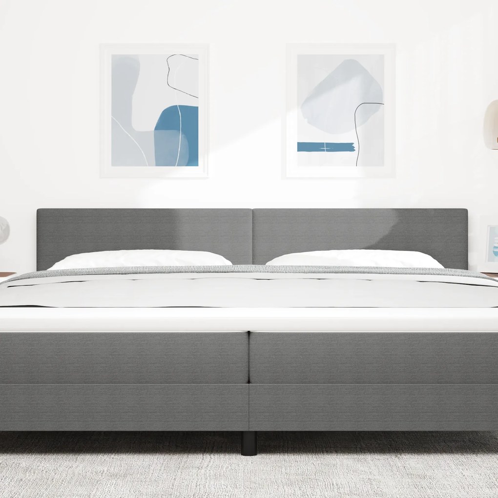 vidaXL LED Κεφαλάρι Απλό Σχεδιασμό Ανοιχτό Γκρι 100 εκ Κορντούρα