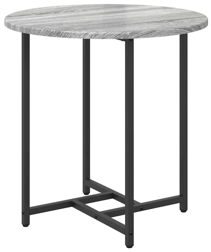 vidaXL Σετ βοηθητικά τραπεζάκια 2 pcs Γκρι σονόμα και Μαύρο