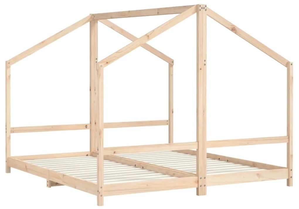 vidaXL Πλαίσιο Παιδικού Κρεβατιού 2x(90x200) εκ. από Μασίφ Ξύλο Πεύκου