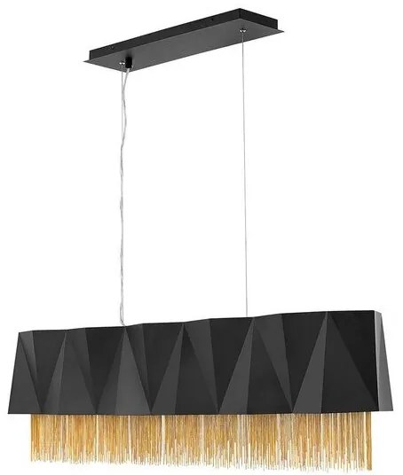 Κρεμαστό Φωτιστικό Οροφής 110cm 6xE27 60W IP20 Zuma Elstead HK-ZUMA-ISLE-SBG Μαύρο-Χρυσό