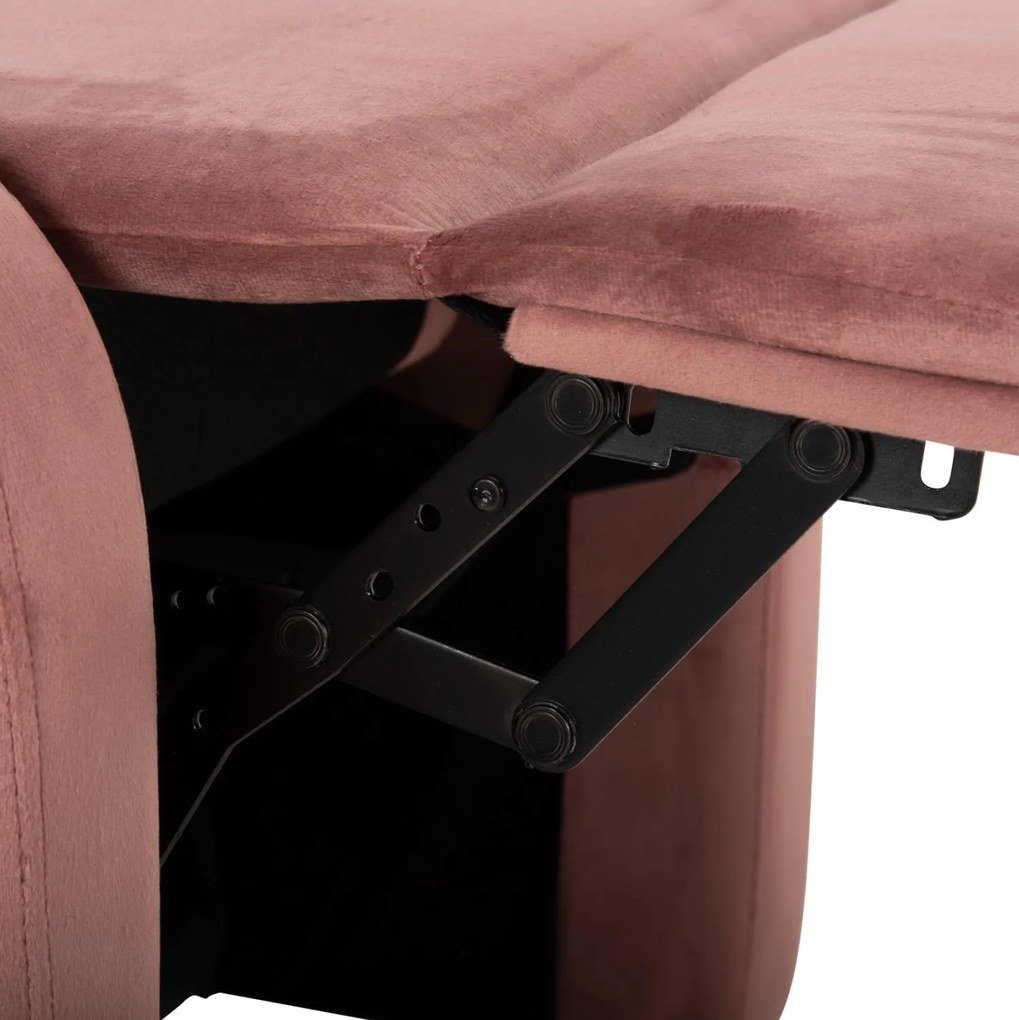 Πολυθρόνα HIBER RELAX C9782.02 Βελούδο Σάπιο Μήλο 67,5x90x104Υ εκ. 67.5x90x104 εκ.