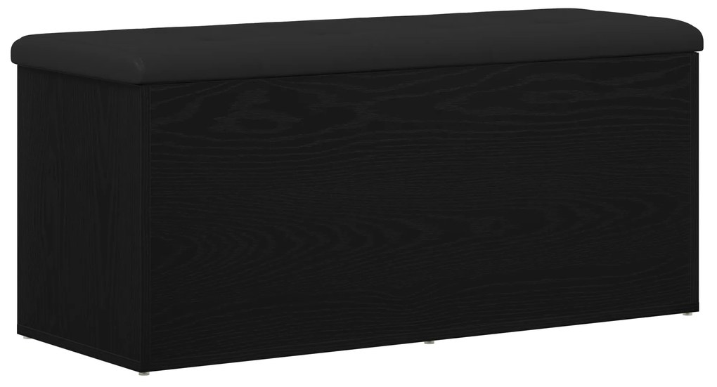 vidaXL Παγκάκι Αποθήκευσης Μαύρη Δρυς 100x40x45 εκ. Συνθετικό Ξύλο