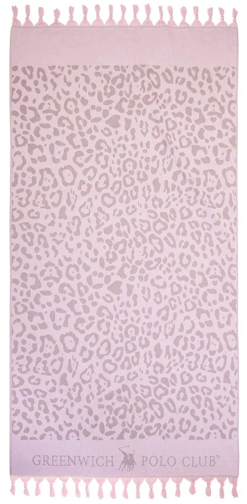 Πετσέτα Θαλάσσης-Παρεό Βαμβακερή 90x170εκ. Essential 3792 Ροζ Greenwich Polo Club