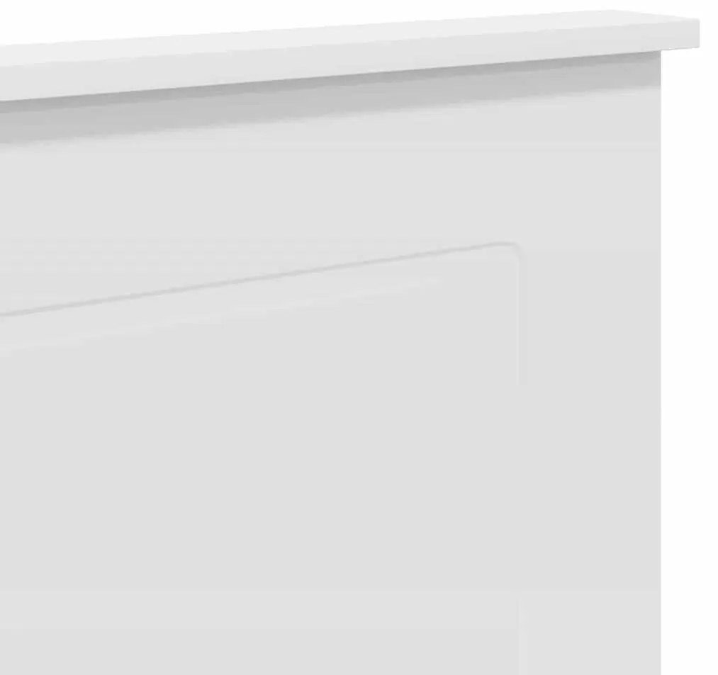 vidaXL Κεφαλάρι με κεφαλάρι Λευκό 150 cm Επεξεργασμένο ξύλο