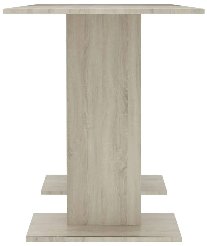 vidaXL Τραπεζαρία Λευκή / Sonoma Δρυς 110x60x75 εκ. από Μοριοσανίδα