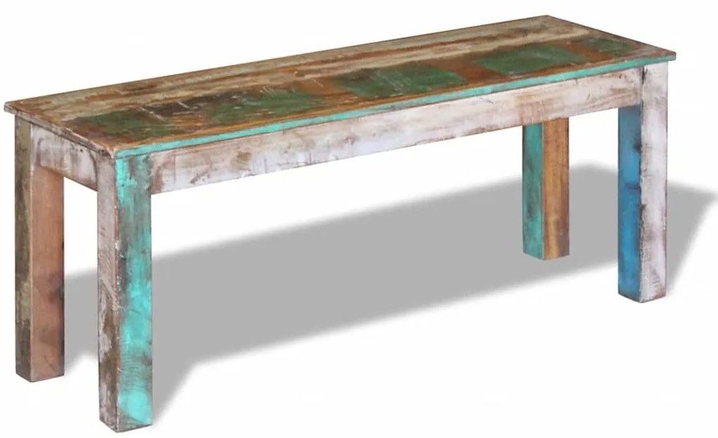 vidaXL Πάγκος 110 x 35 x 45 εκ. από Μασίφ Ανακυκλωμένο Ξύλο