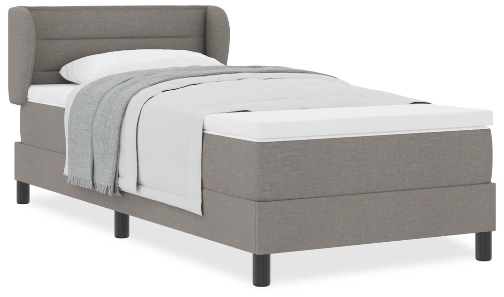 vidaXL Κρεβάτι Box Spring με Στρώμα Ταμπά 80x200 εκ. Υφασμάτινο
