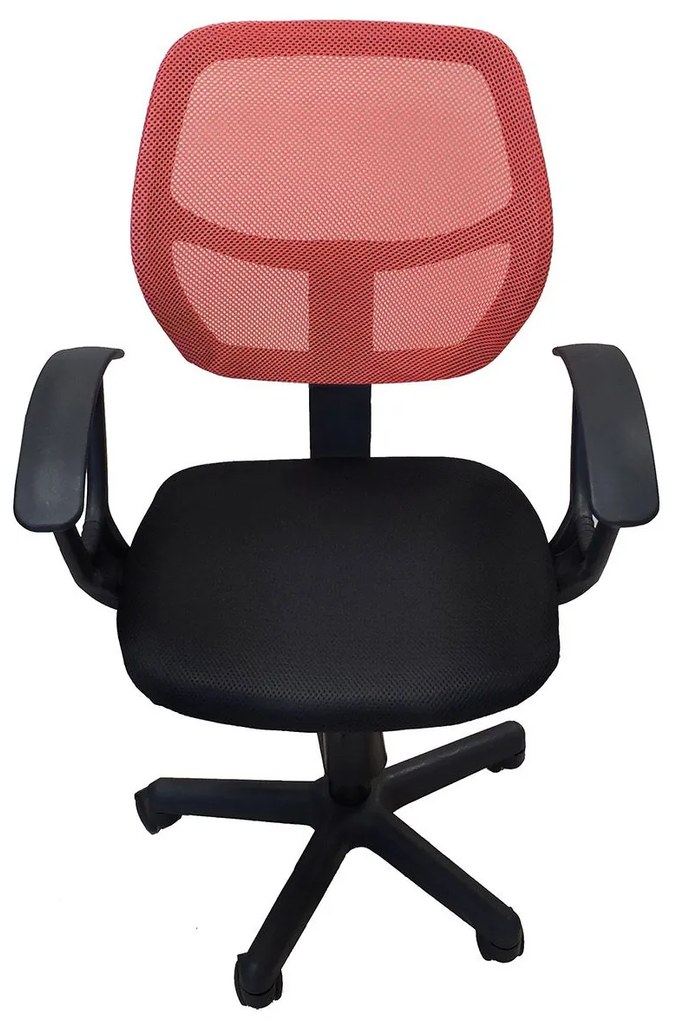 Καρέκλα Γραφείου ΑΥΡΑ Κόκκινο/Μαύρο Mesh 51x50x79-91cm - 14230012 - 14230012