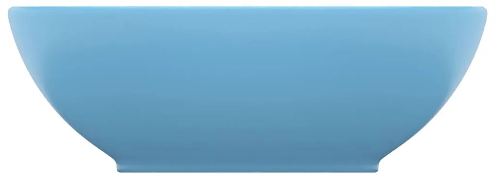 vidaXL Νιπτήρας Πολυτελής Οβάλ Γαλάζιο Ματ 40 x 33 εκ. Κεραμικός