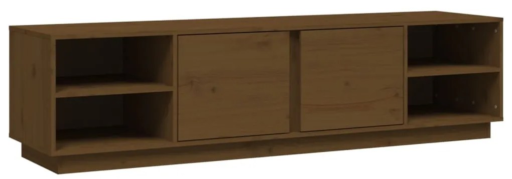 vidaXL Έπιπλο Τηλεόρασης Καφέ Μελί 156x40x40 εκ. από Μασίφ Ξύλο Πεύκου