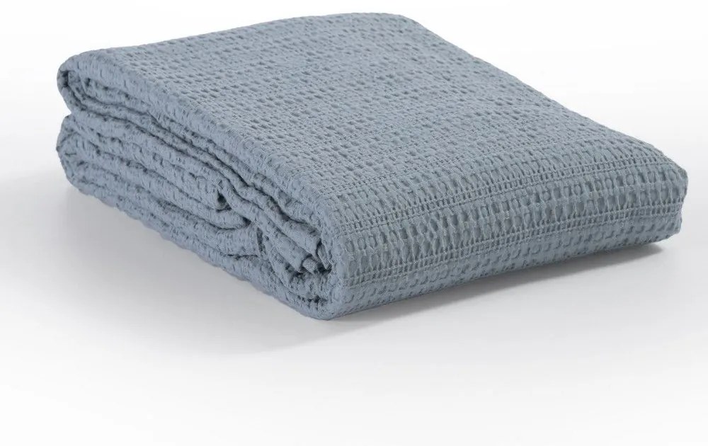 Κουβέρτα Πικέ Cool Dusty Blue Nef-Nef Υπέρδιπλo 220x240cm 100% Βαμβάκι