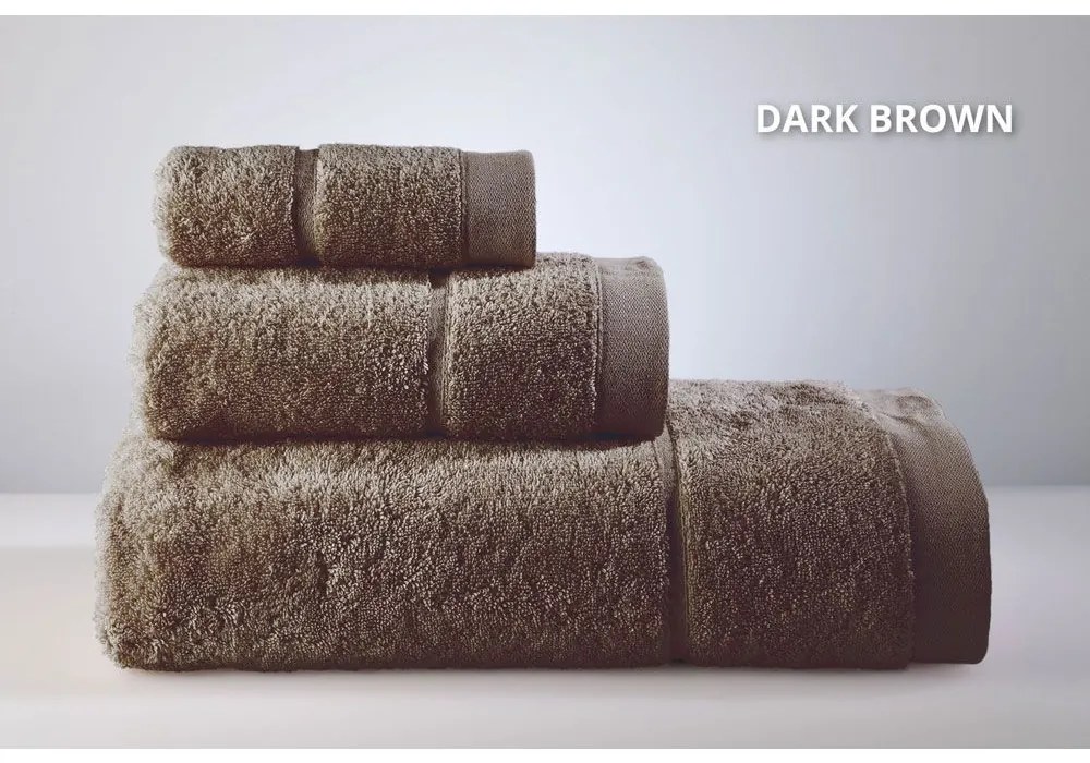 Πετσέτες Joanne (3τμχ) Dark Brown Down Town Towels Set 90x150cm 100% Βαμβάκι