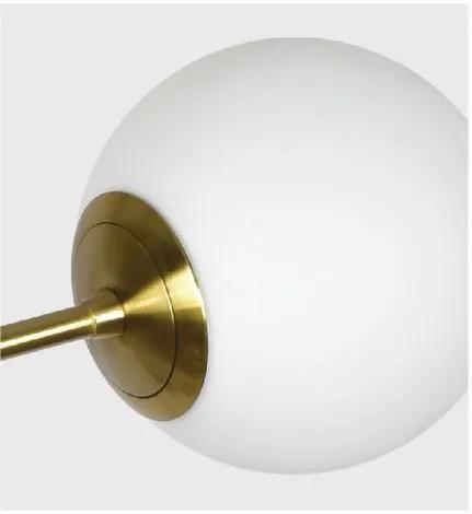 Φωτιστικό Οροφής SE 110-15-23 PRATO PENDANT BRASS GOLD WITH 2 OPAL GLASSES Φ15,23 Γ4 - 21W - 50W - 77-4490