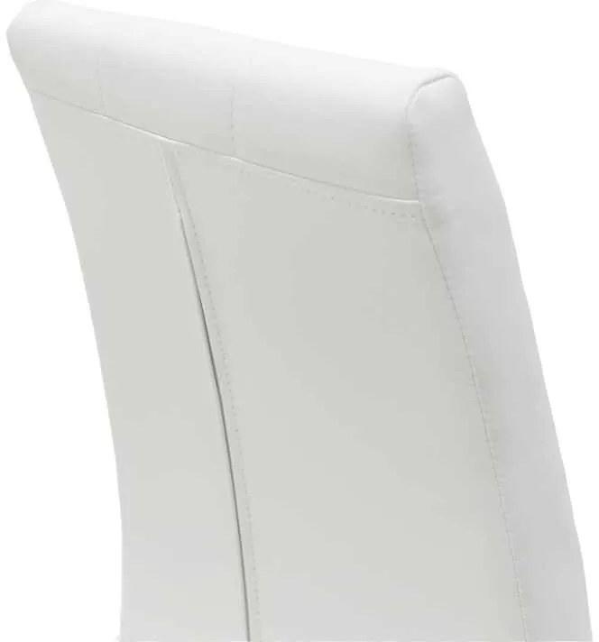 Καρέκλα Darrell pakoworld pu λευκό-βάση χρωμίου 42x49x106εκ
