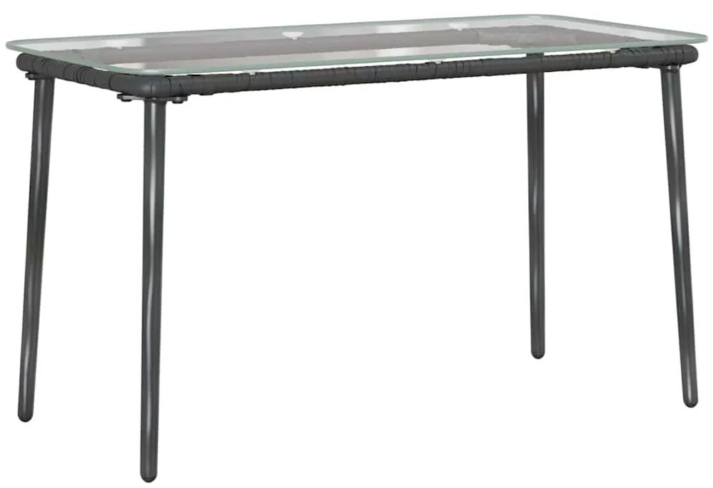 vidaXL Τραπέζι Κήπου Μαύρο 80 x 40 x 45.5 cm Πολυ ράταν