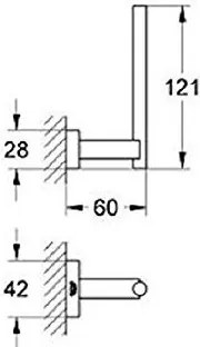 Εφεδρική χαρτοθήκη Grohe New Cube