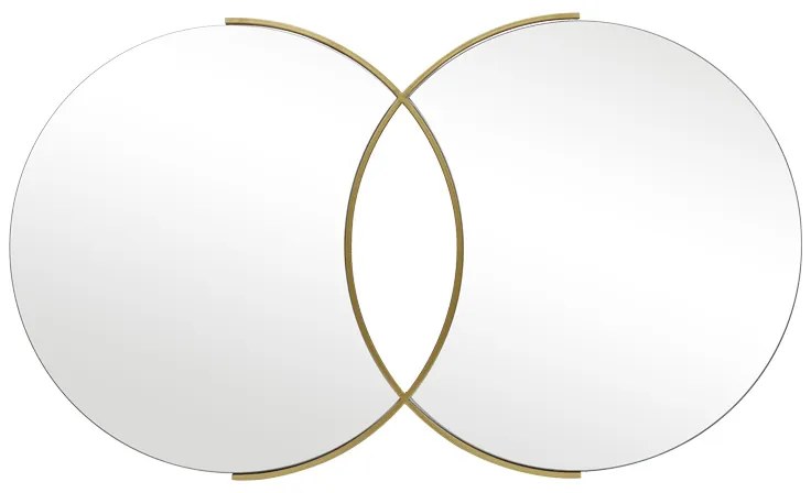 Intrahome Καθρέπτης διπλός Miryata Intrahome μέταλλο σε χρυσή απόχρωση 105x3x60εκ | SKU: INTRAPA-344111147