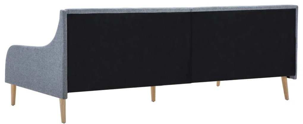 vidaXL Πλαίσιο Daybed Ανοιχτό Γκρι Υφασμάτινο + Στρώμα Αφρού Μνήμης