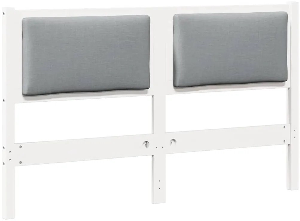 vidaXL Κεφαλάρι Άλλο Λευκό 160 cm Μασίφ ξύλο πεύκου