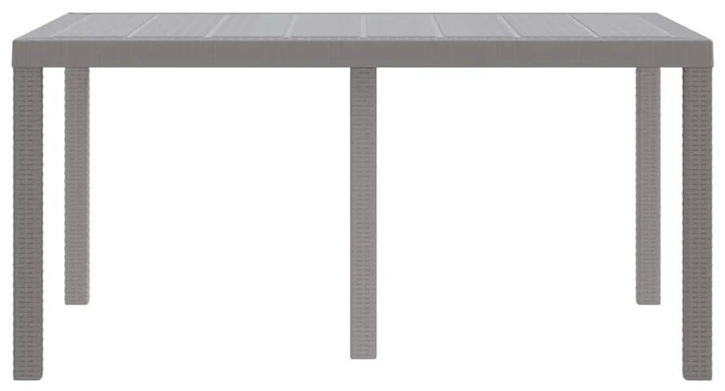 vidaXL Τραπέζι Κήπου Ανοιχτό γκρι 150 x 100 x 73 εκ. συνθετικό ρατάν