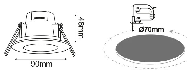 LED SPOT IP65 N.M. ROUND 5W 3.000K 230V AC 400Lm 120° Ra80 - VERA530RNMN - VERA530RNMN